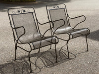 John Salterini Mt. Vernon Maple Leaf Patio Arm Chairs (Pair)