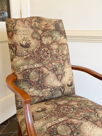 Fairfield Old World Map Armchair