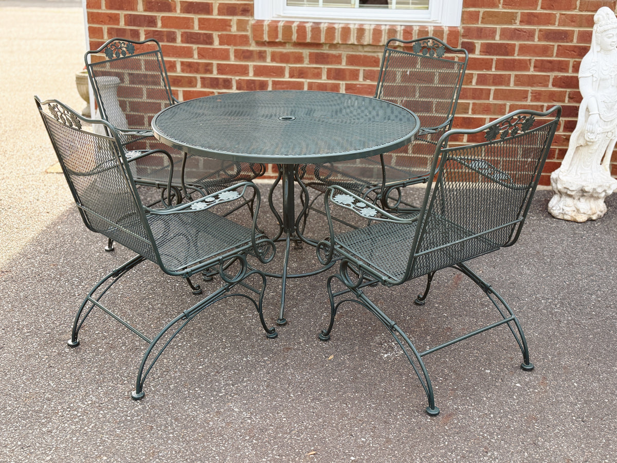 John Salterini 5pc Green Garden Patio Table Set