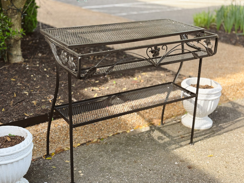 John Salterini Wrought Iron Patio Potting Table/Bar