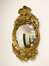 Antique Federal Bull’s Eye Mirror (16" x 26")