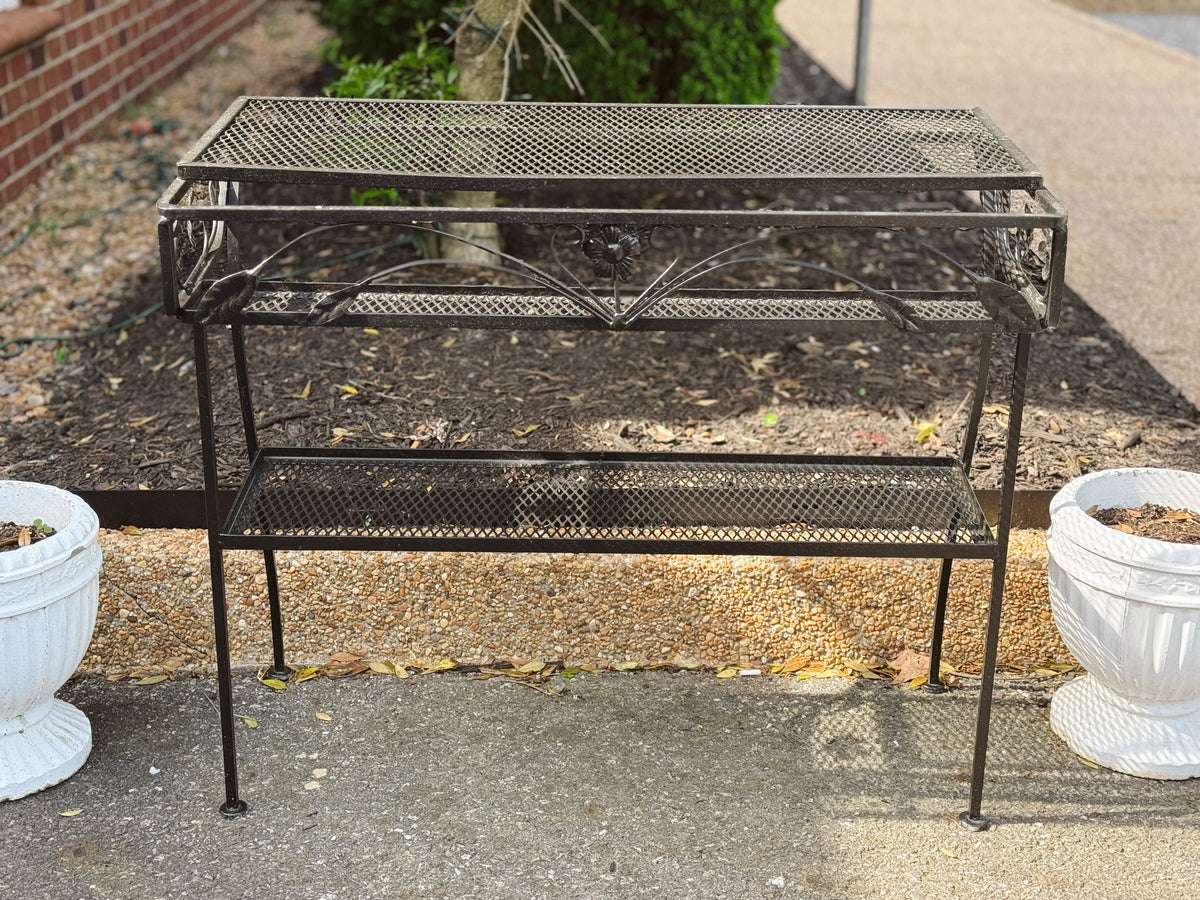 John Salterini Wrought Iron Patio Potting Table/Bar