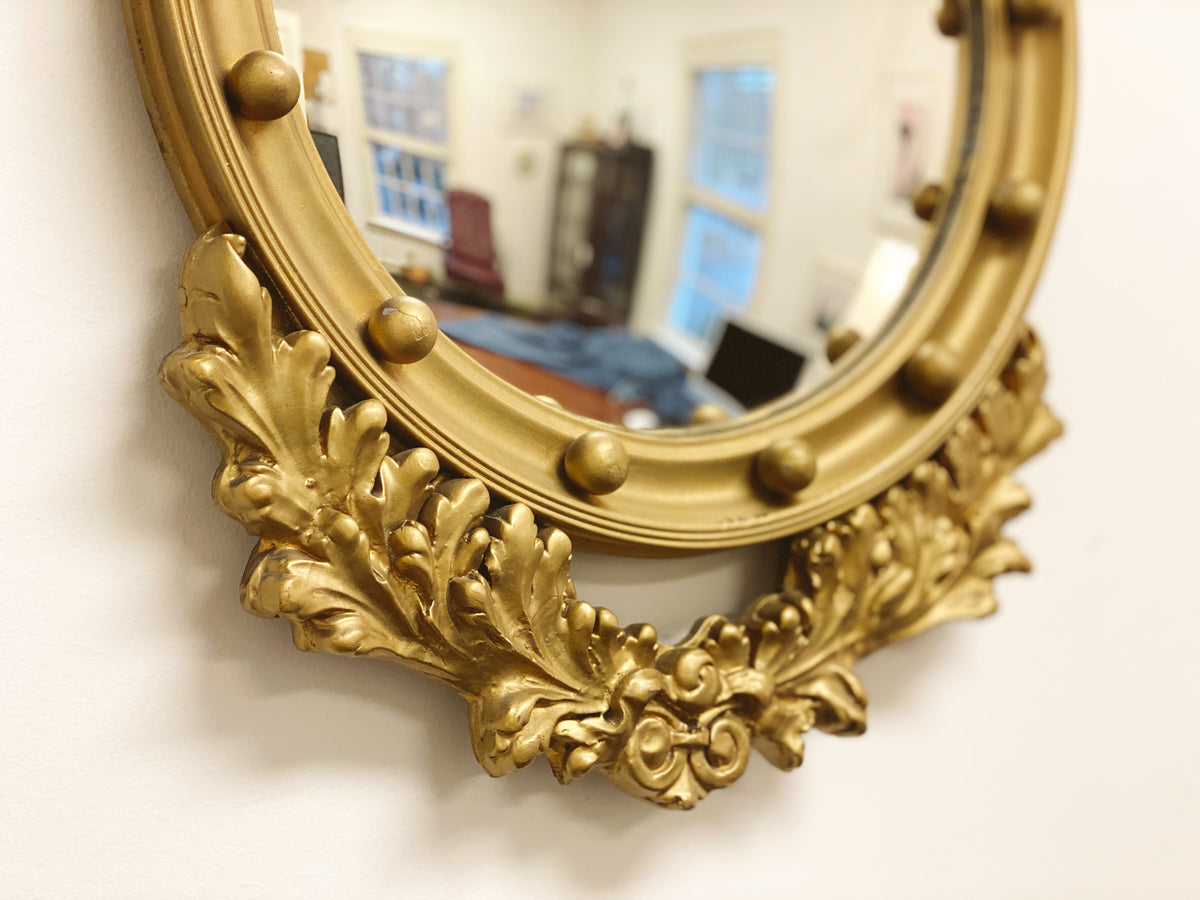 Antique Federal Bull’s Eye Mirror (16" x 26")