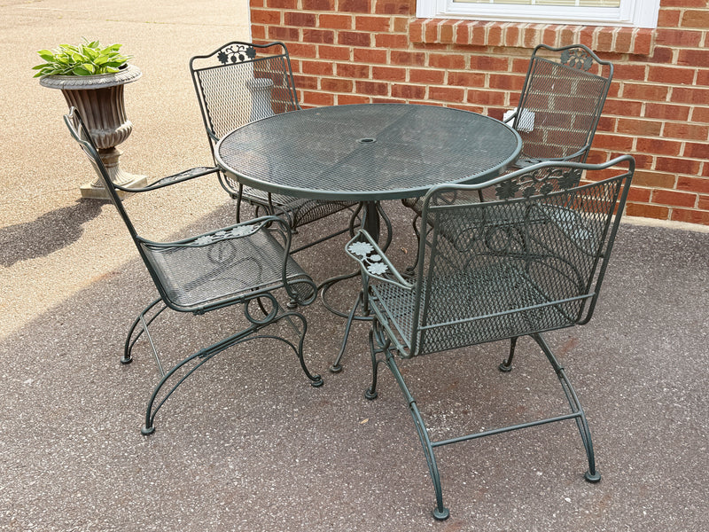 John Salterini 5pc Green Garden Patio Table Set