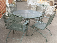 John Salterini 5pc Green Garden Patio Table Set