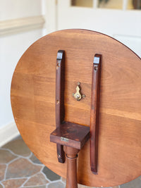 English Cherry Inlaid Tilt-Top Table