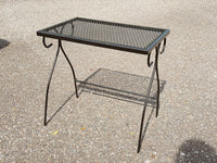 Wrought Iron Mesh Patio Side Table