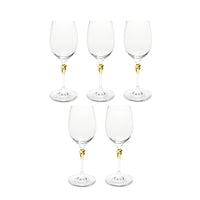 Mikasa Chablis Gold Grape White Wine Glasses (5)