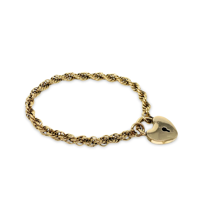 Vintage 12K Gold Filled Padlock Bracelet