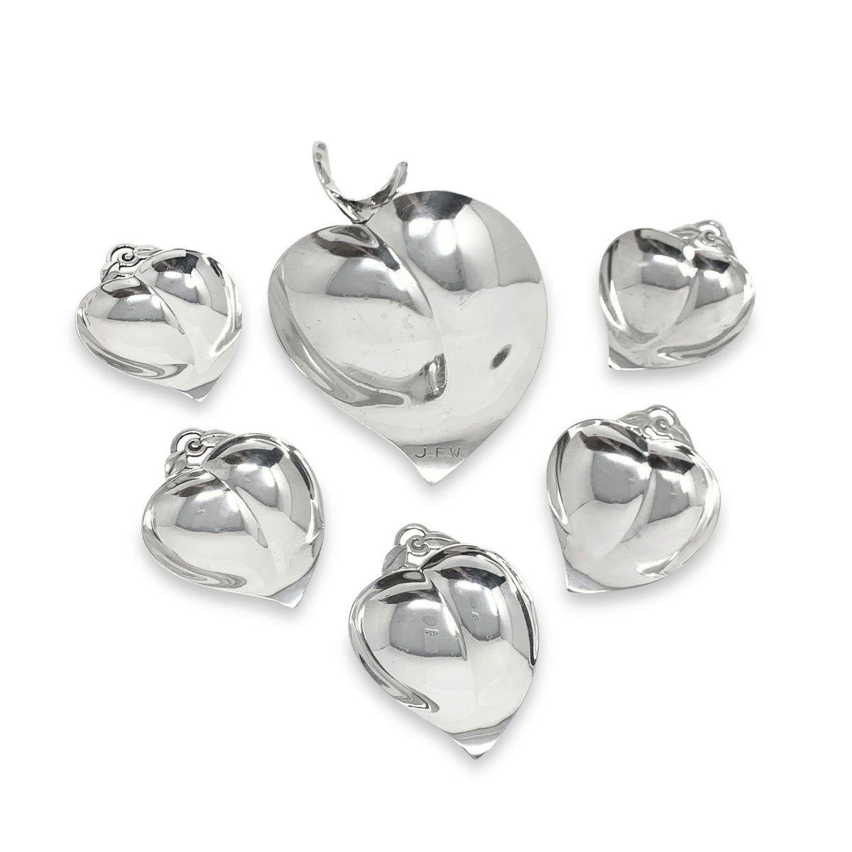 Tiffany & Co. Sterling Silver 6pc Nut Dish Set