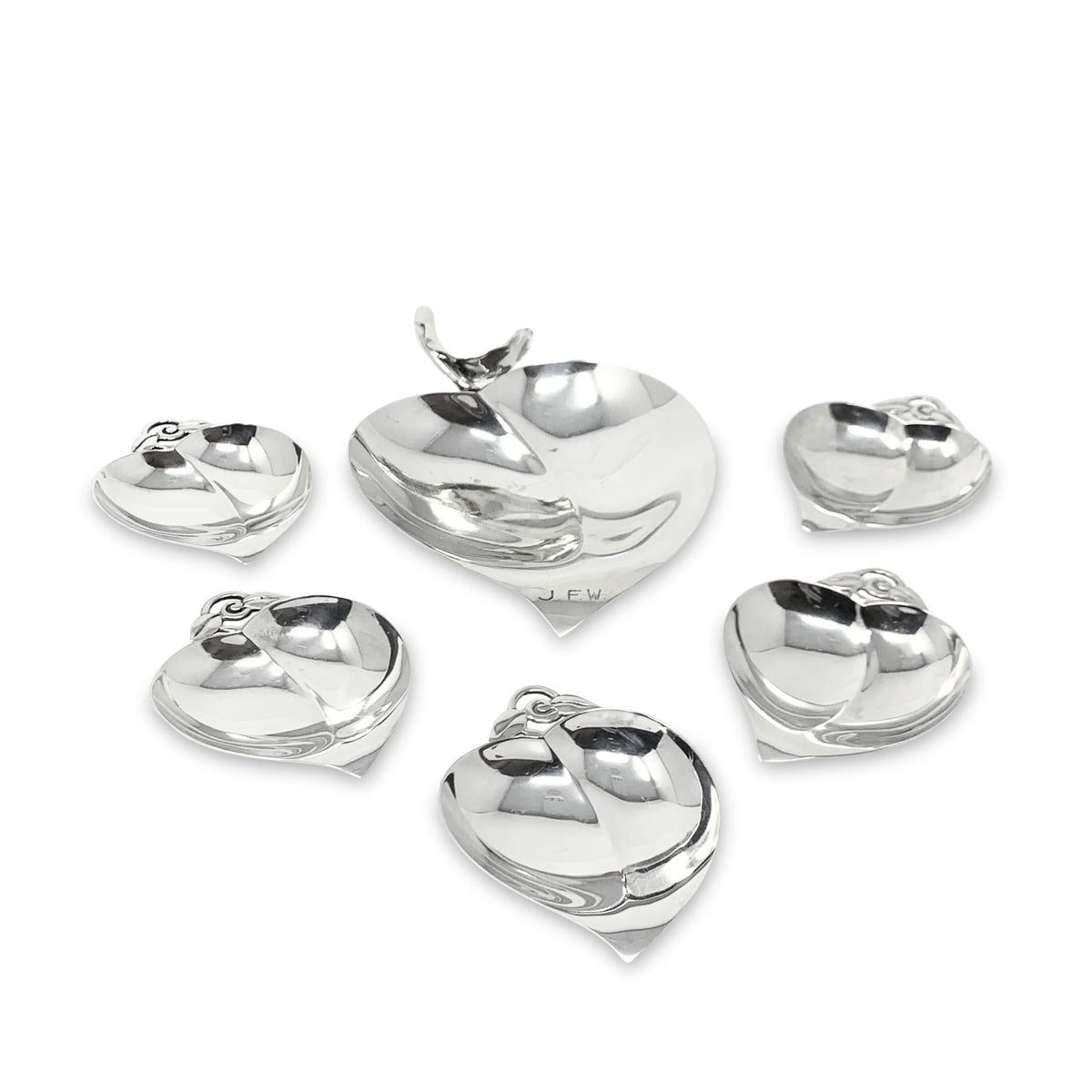 Tiffany & Co. Sterling Silver 6pc Nut Dish Set