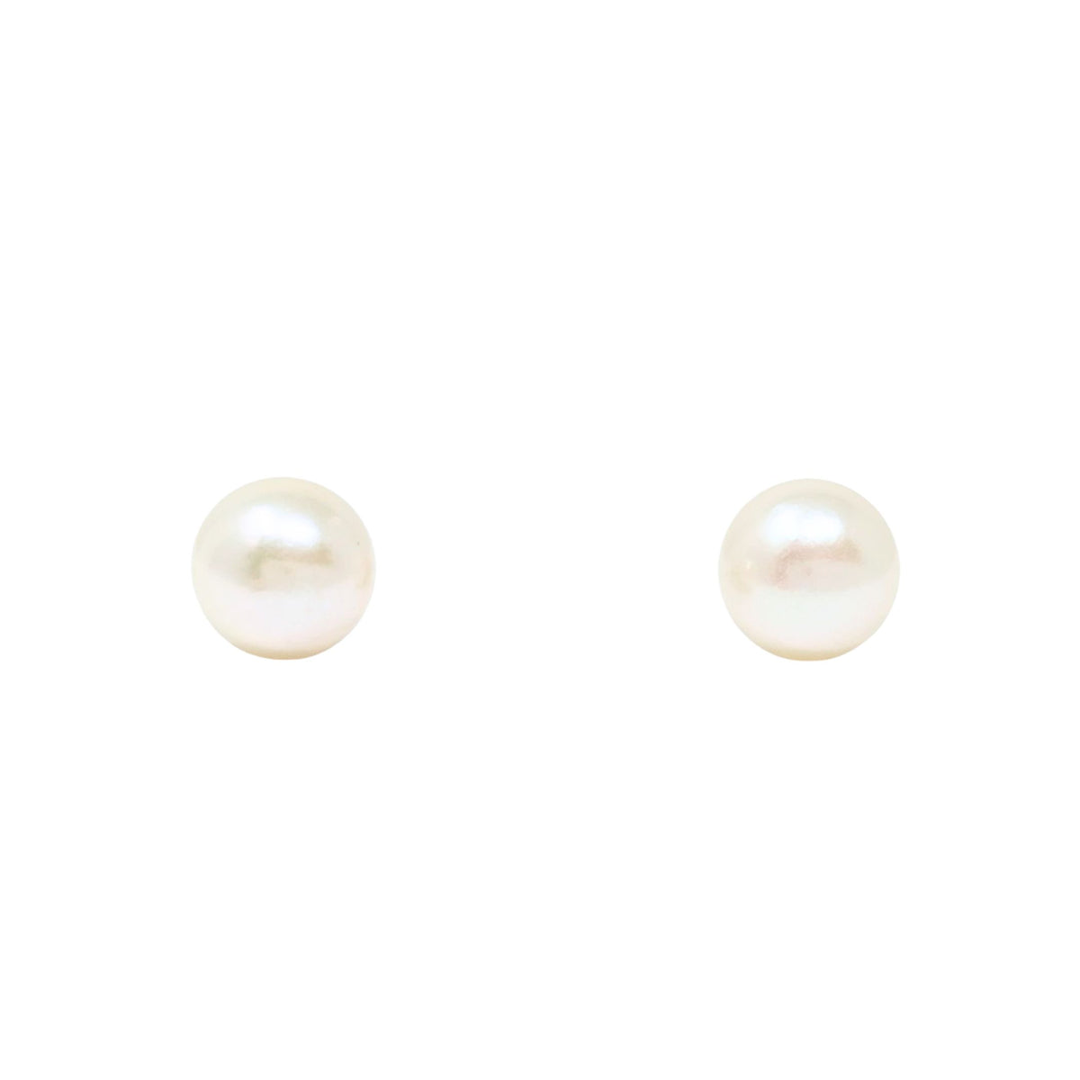 14K Gold 8mm Pearl Stud Earrings