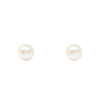 14K Gold 8mm Pearl Stud Earrings