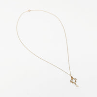 10K Gold & Pearl Victorian Pendant Necklace