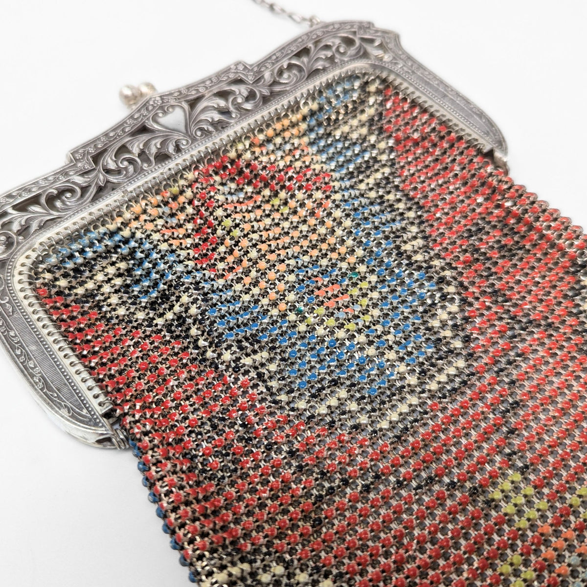 Whiting & Davis 1920's Enameled Mesh Purse