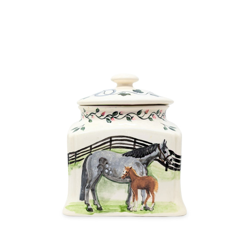 Ouisha McKinney Hand-Painted Ceramic 4-Piece Canister Set