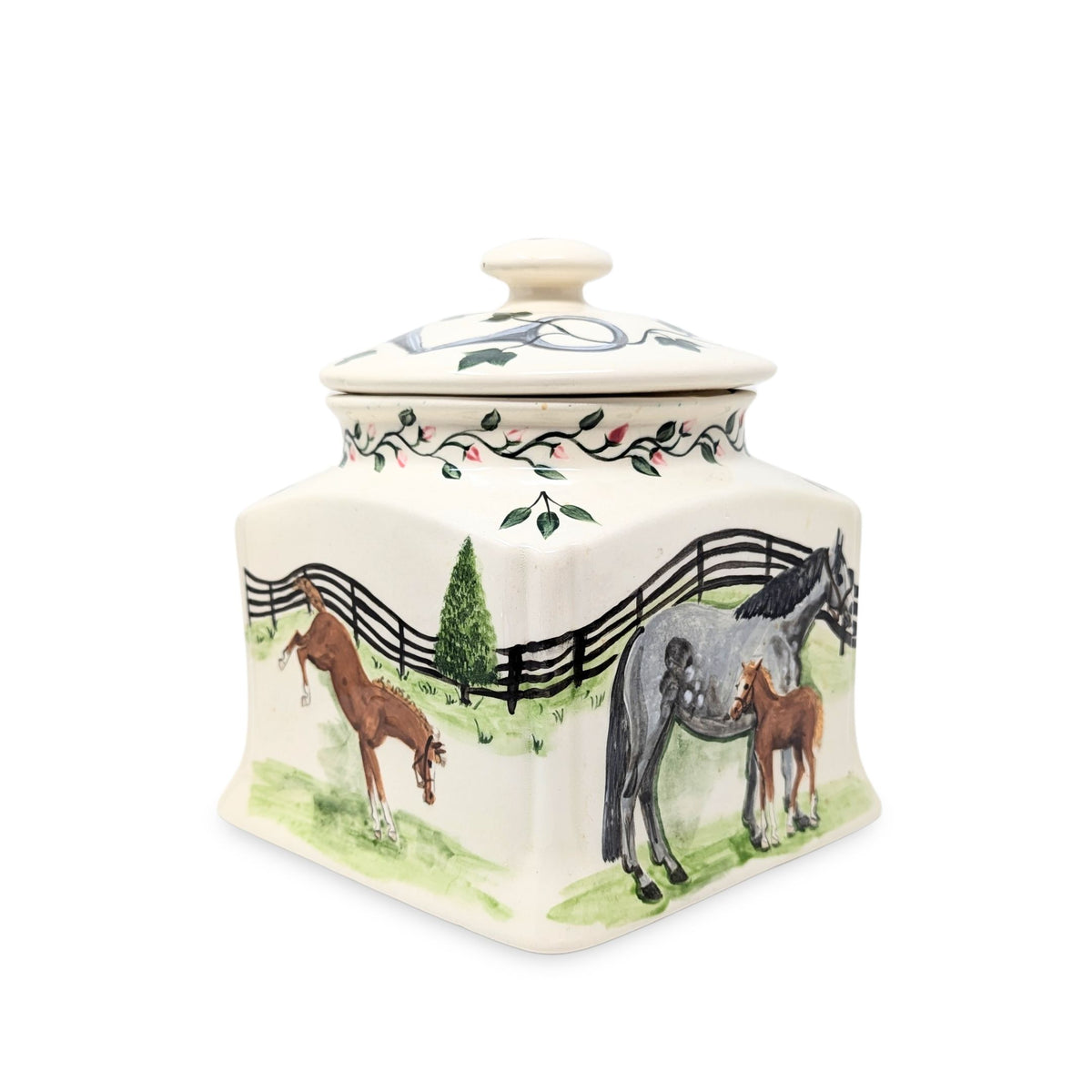 Ouisha McKinney Hand-Painted Ceramic 4-Piece Canister Set