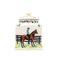 Ouisha McKinney Hand-Painted Ceramic 4-Piece Canister Set