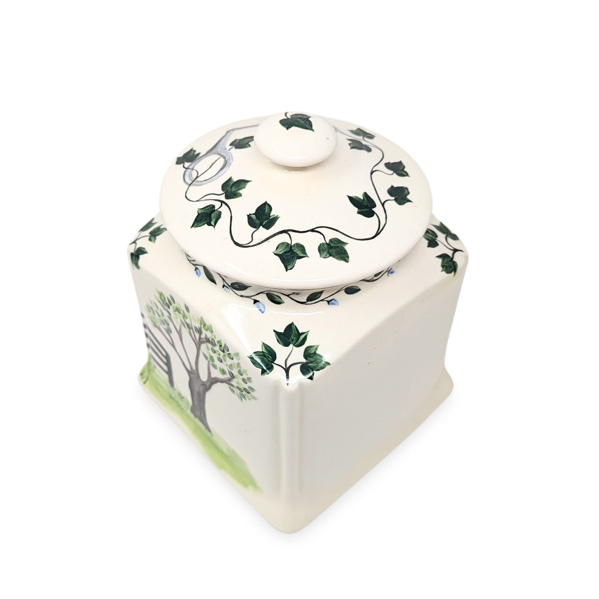 Ouisha McKinney Hand-Painted Ceramic 4-Piece Canister Set