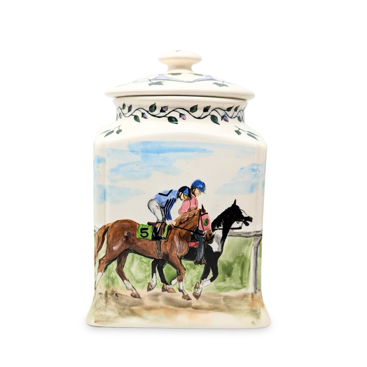 Ouisha McKinney Hand-Painted Ceramic 4-Piece Canister Set