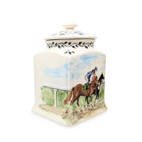 Ouisha McKinney Hand-Painted Ceramic 4-Piece Canister Set