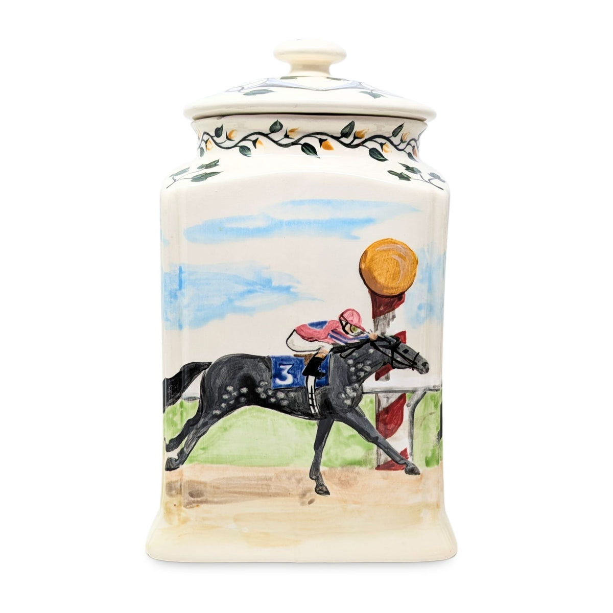 Ouisha McKinney Hand-Painted Ceramic 4-Piece Canister Set