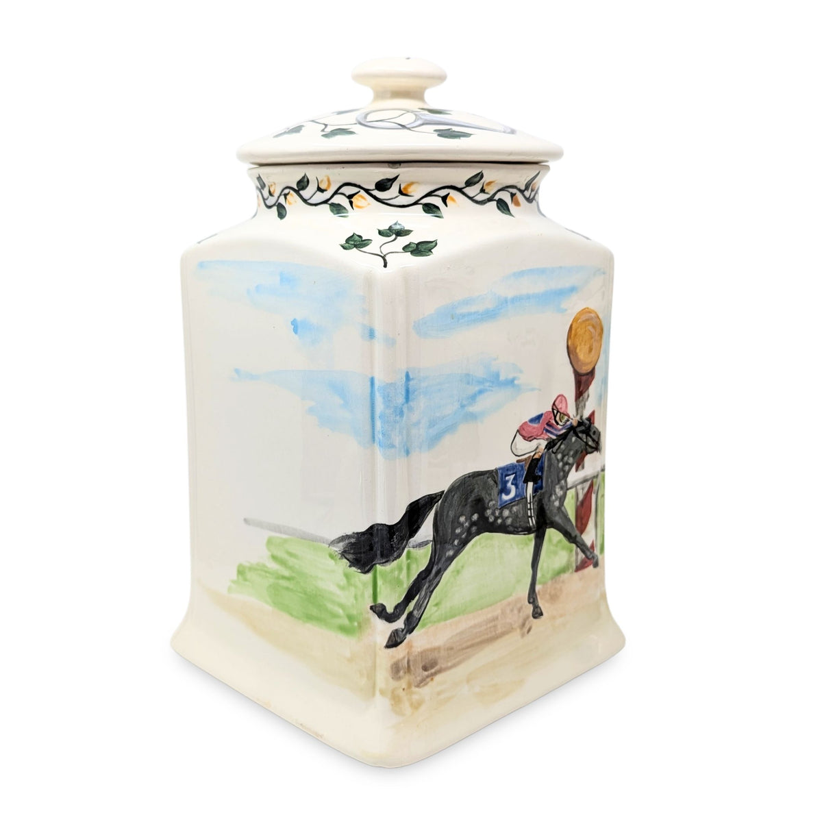 Ouisha McKinney Hand-Painted Ceramic 4-Piece Canister Set