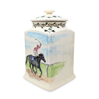 Ouisha McKinney Hand-Painted Ceramic 4-Piece Canister Set