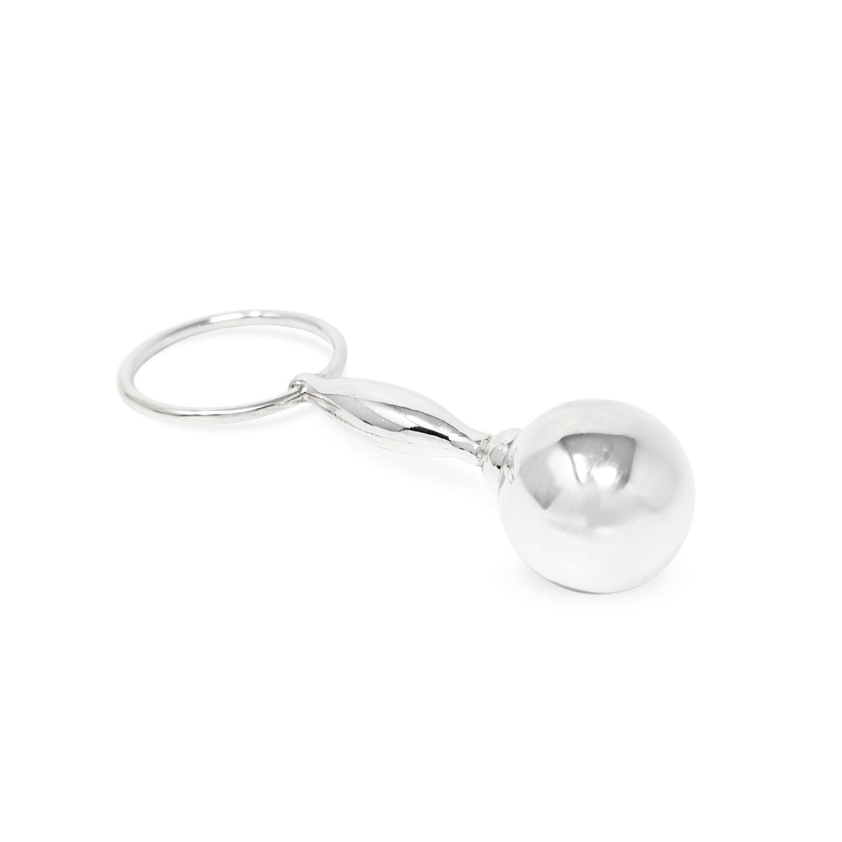 Sterling Silver Ring-Handled Baby Rattle