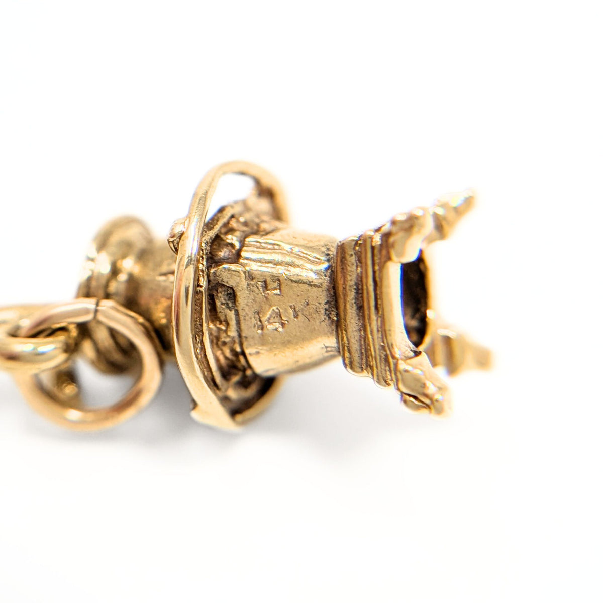 14K Gold Pot Belly Stove Charm