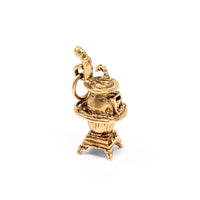 14K Gold Pot Belly Stove Charm