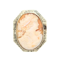 14K Gold Victorian Large Cameo Brooch