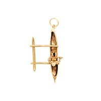 14K Gold Hawaii Outrigger Charm