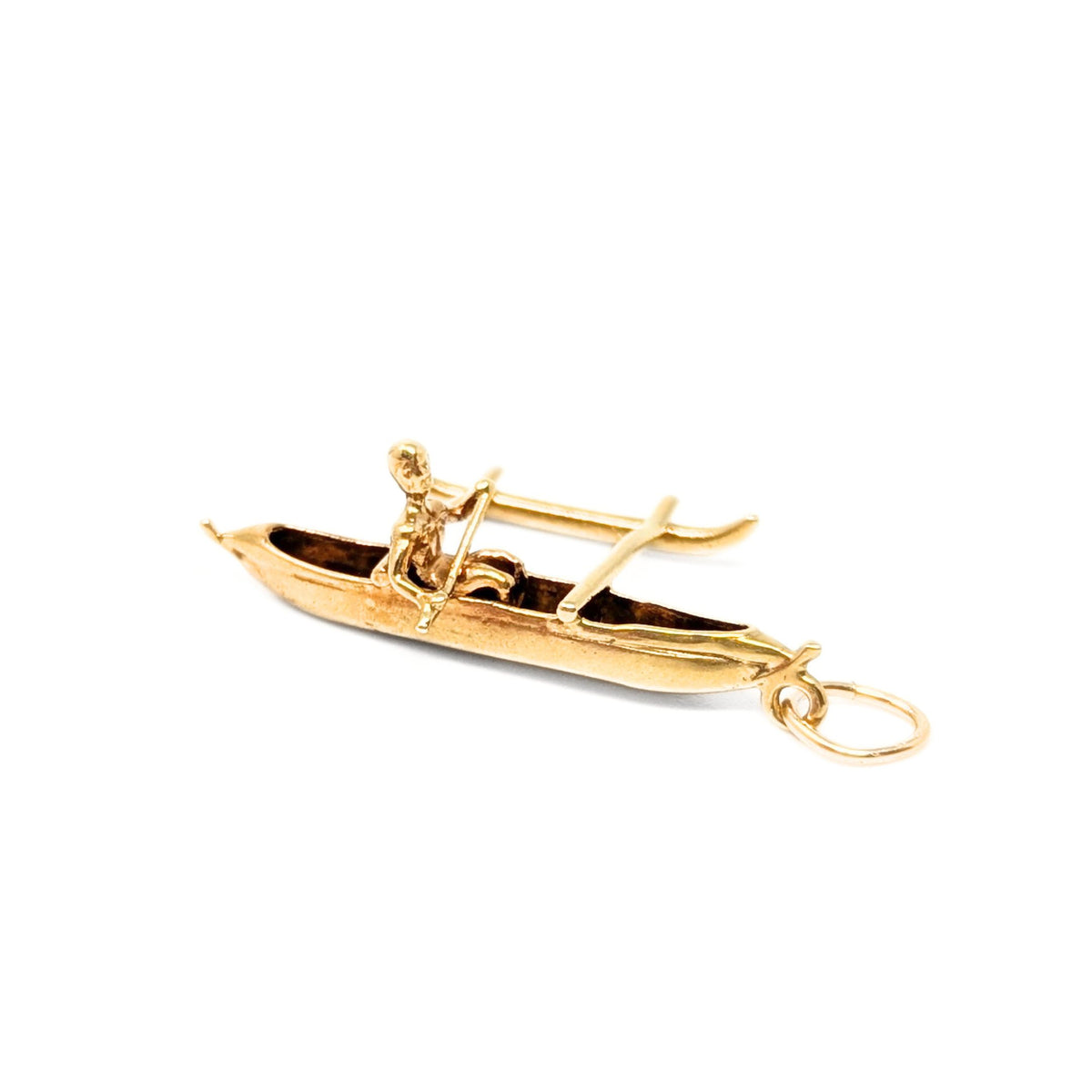 14K Gold Hawaii Outrigger Charm