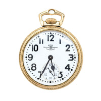 Ball 10K Gold Filled 1946 999B Model 5 16s 21j Railroad Pocket Watch