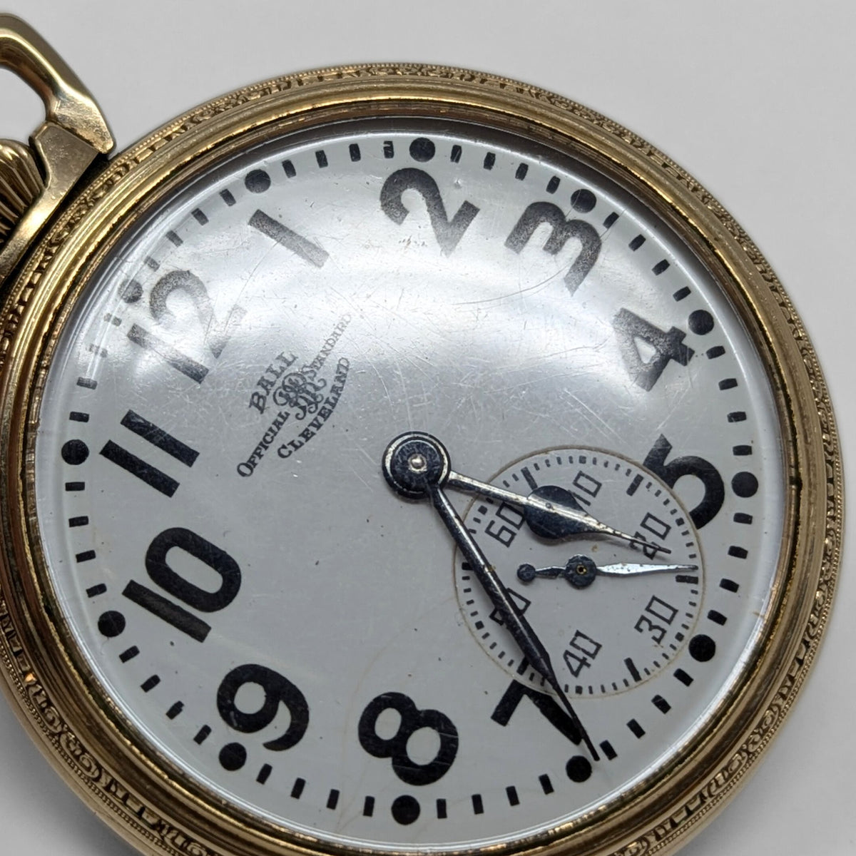 Ball 10K Gold Filled 1946 999B Model 5 16s 21j Railroad Pocket Watch