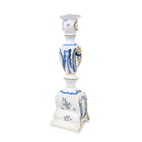 Antique Rouen Faience Candleholder