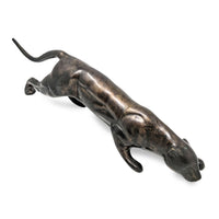 Art Deco Crouching Panther 27" Bronze Sculpture