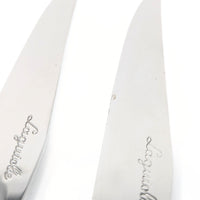 Set of 12 Laguiole France Black/Gold Bee Steak Knives & Wooden Boxes