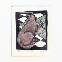 Mixed Media on Paper Dog Illustrations by Joust, ca. 2000 (Pair)