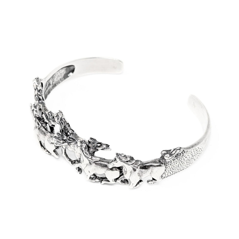 Kabana Sterling Silver 3-Dimensional Horse Cuff Bracelet