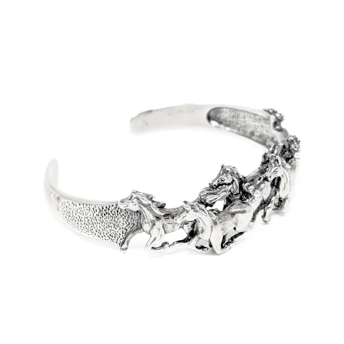 Kabana Sterling Silver 3-Dimensional Horse Cuff Bracelet
