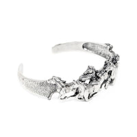 Kabana Sterling Silver 3-Dimensional Horse Cuff Bracelet