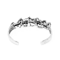 Kabana Sterling Silver 3-Dimensional Horse Cuff Bracelet
