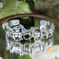 Kabana Sterling Silver 3-Dimensional Horse Cuff Bracelet