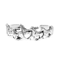 Kabana Sterling Silver 3-Dimensional Horse Cuff Bracelet