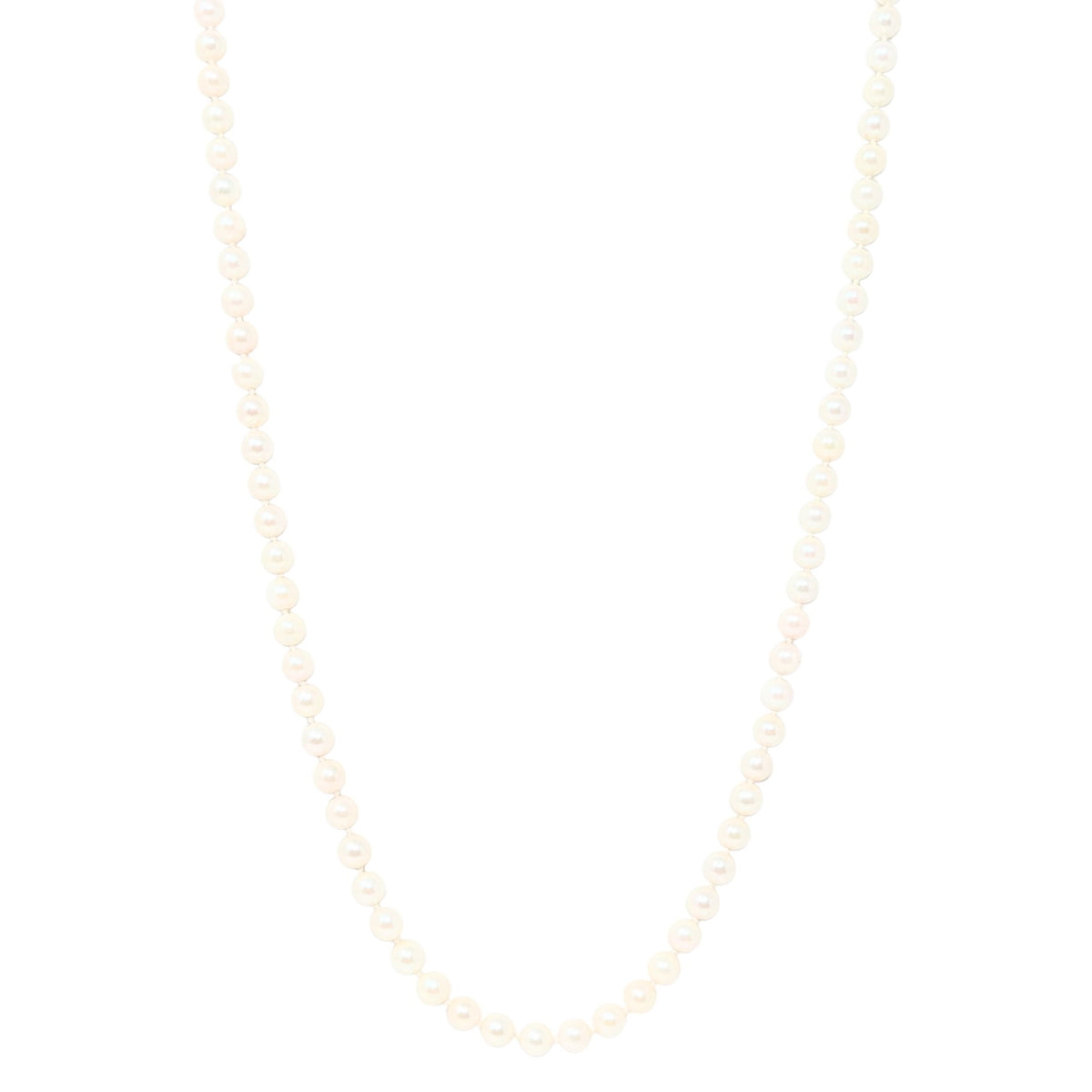 14K Gold 31" 7mm Pearl Necklace