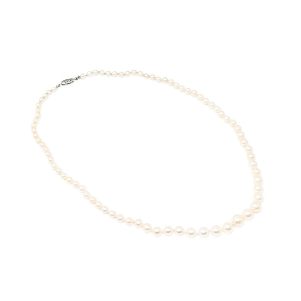 10K Gold 17” Graduated Pearl Necklace
