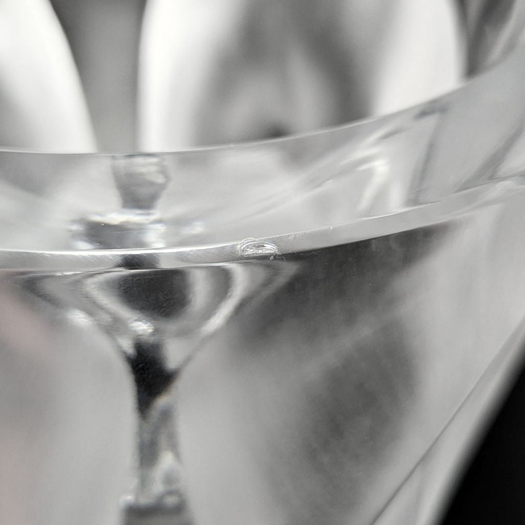 Vintage Lalique France "Ingrid" Crystal Leaf/Flower Vase, 10.5"