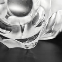 Vintage Lalique France "Ingrid" Crystal Leaf/Flower Vase, 10.5"